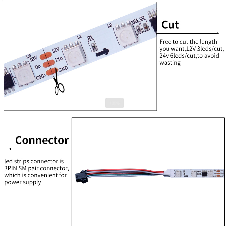12V/24V RGB LED Chasing Christmas Lights