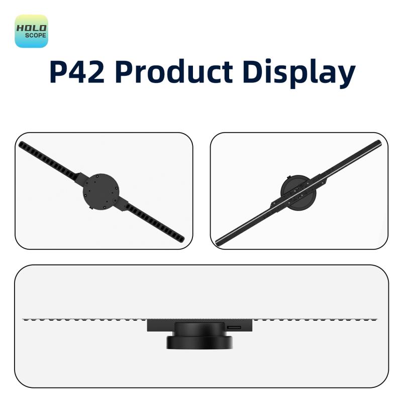LED holographic fan screen floating 3D hologram for events and exhibitions